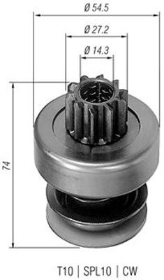 MAGNETI MARELLI Hammaspyörä, käynnistys 940113020134